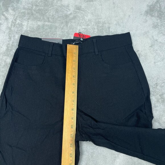 Mario Serrani Textured Pull-On Pants Black M/M NWT 6619 - Picture 6 of 10